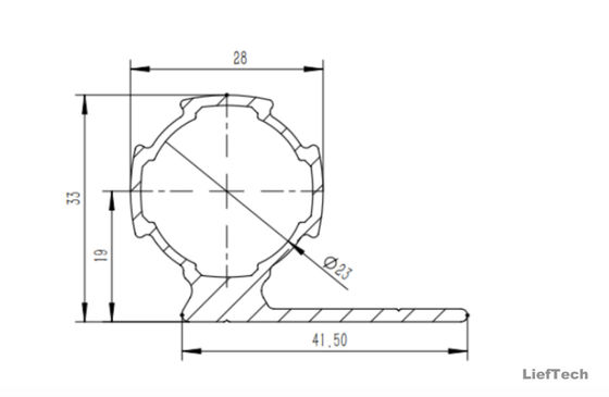 1.2mm πάχος αλουμινίου κράμα σωλήνα Διεθνές πρότυπο μέγεθος